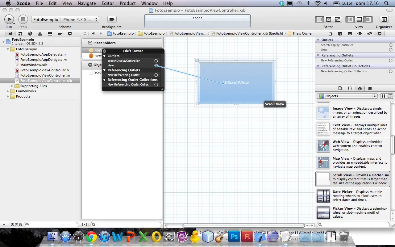 Impostiamo la View 2